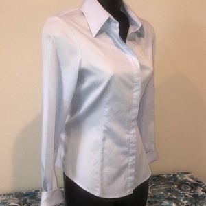 Light blue button down blouse